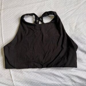 Athleta Black Hi Neck Sports Bra Large